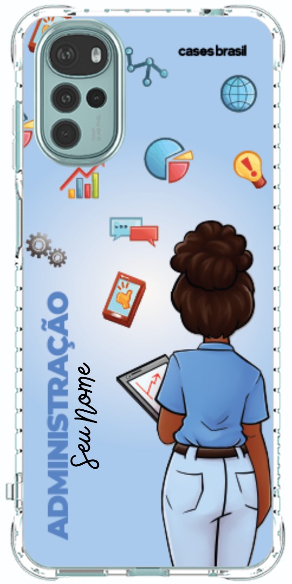 Capinha para celular Administração - Boneca Profissão Com Fundo