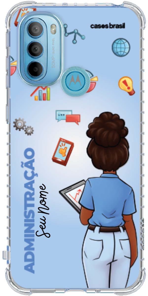 Capinha para celular Administração - Boneca Profissão Com Fundo