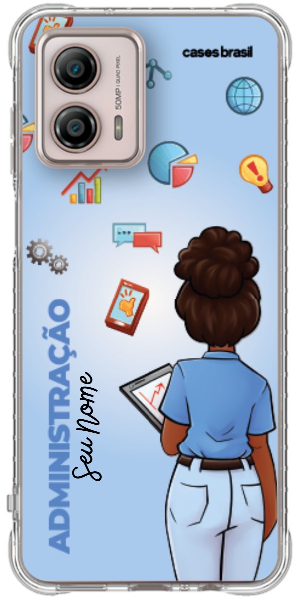 Capinha para celular Administração - Boneca Profissão Com Fundo