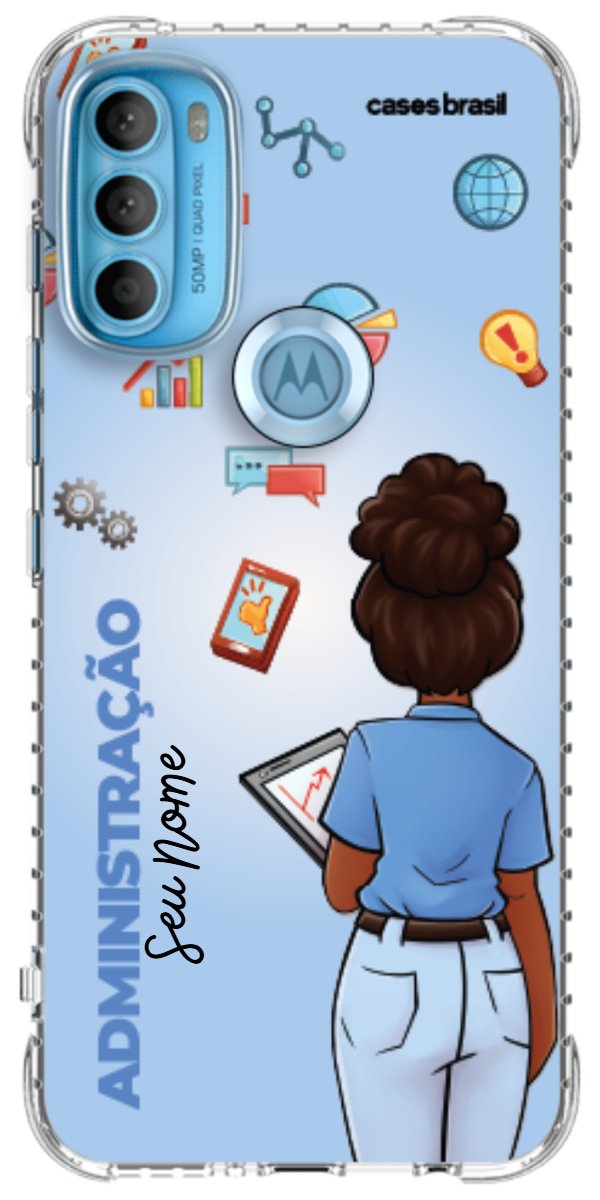 Capinha para celular Administração - Boneca Profissão Com Fundo