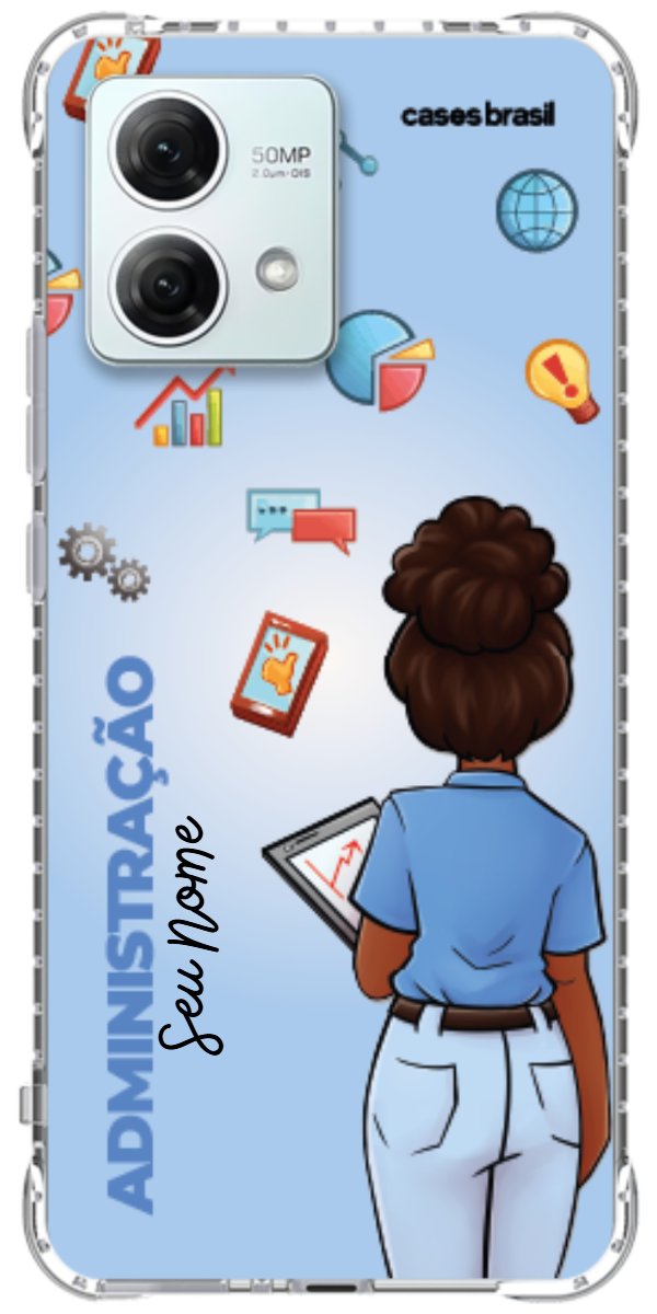Capinha para celular Administração - Boneca Profissão Com Fundo
