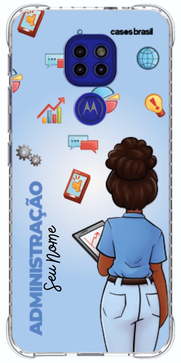 Capinha para celular Administração - Boneca Profissão Com Fundo