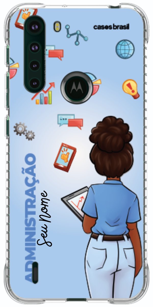 Capinha para celular Administração - Boneca Profissão Com Fundo