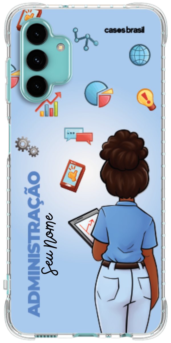 Capinha para celular Administração - Boneca Profissão Com Fundo