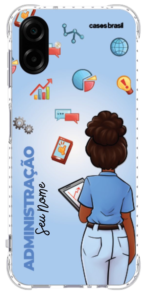 Capinha para celular Administração - Boneca Profissão Com Fundo