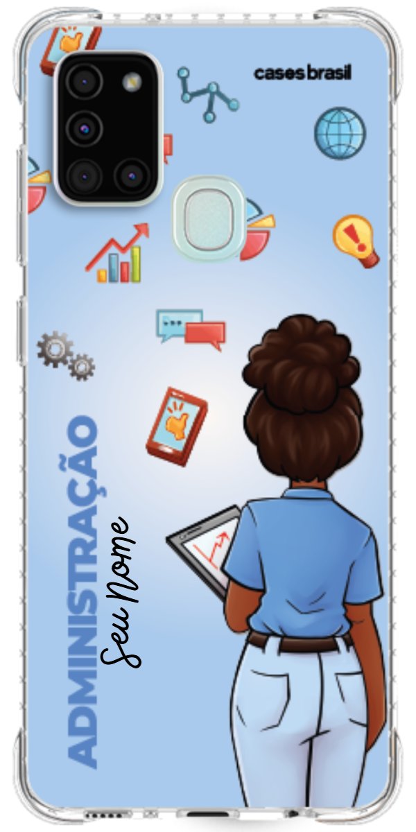Capinha para celular Administração - Boneca Profissão Com Fundo