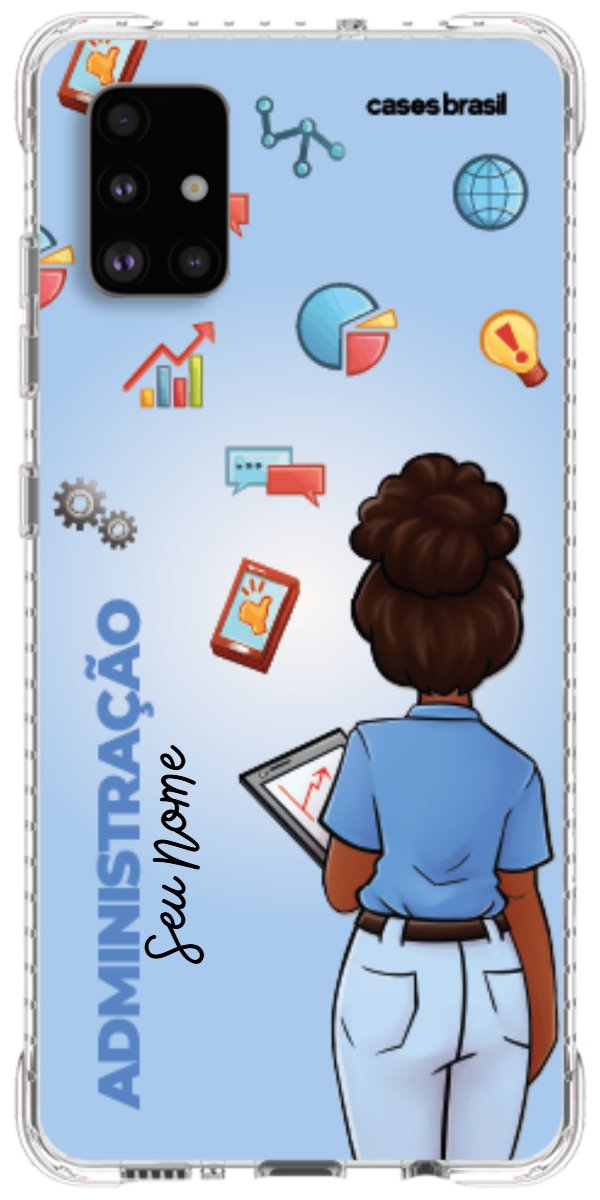 Capinha para celular Administração - Boneca Profissão Com Fundo