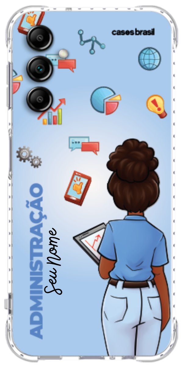 Capinha para celular Administração - Boneca Profissão Com Fundo