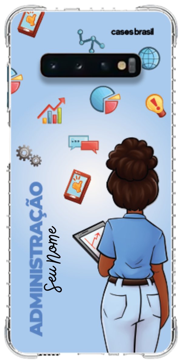 Capinha para celular Administração - Boneca Profissão Com Fundo