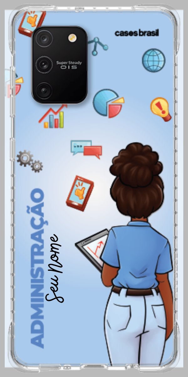 Capinha para celular Administração - Boneca Profissão Com Fundo