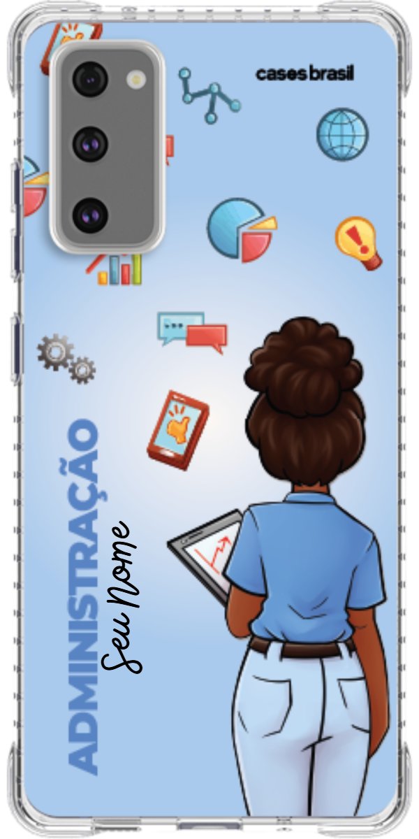Capinha para celular Administração - Boneca Profissão Com Fundo
