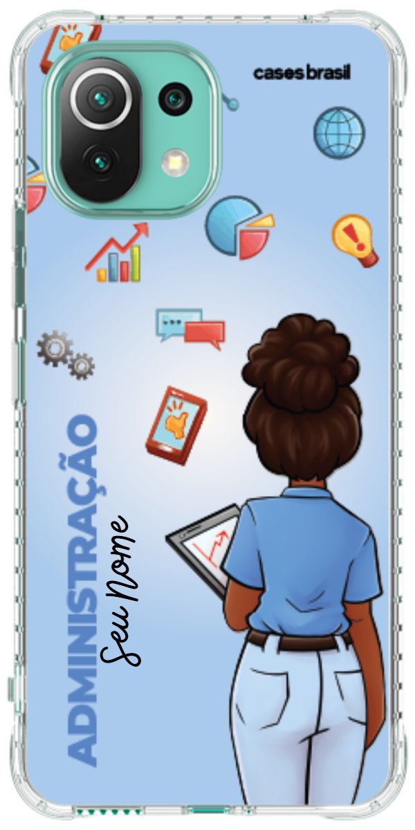 Capinha para celular Administração - Boneca Profissão Com Fundo