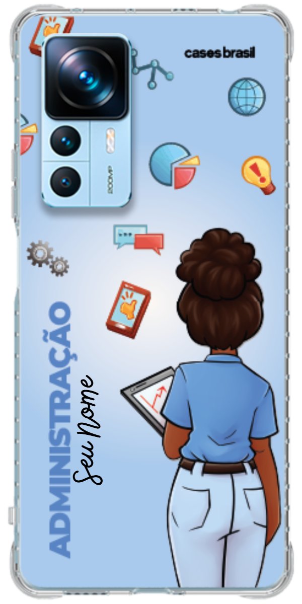 Capinha para celular Administração - Boneca Profissão Com Fundo