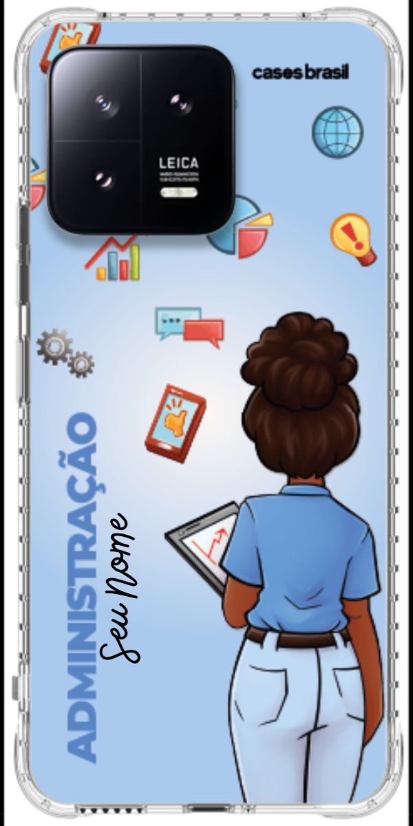 Capinha para celular Administração - Boneca Profissão Com Fundo