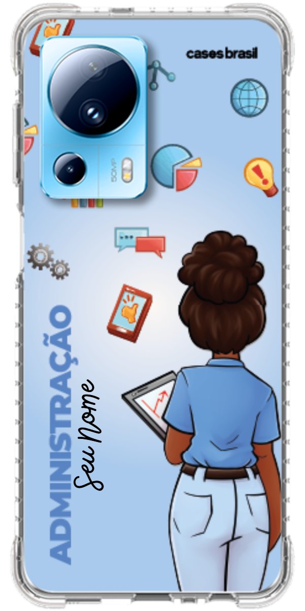 Capinha para celular Administração - Boneca Profissão Com Fundo