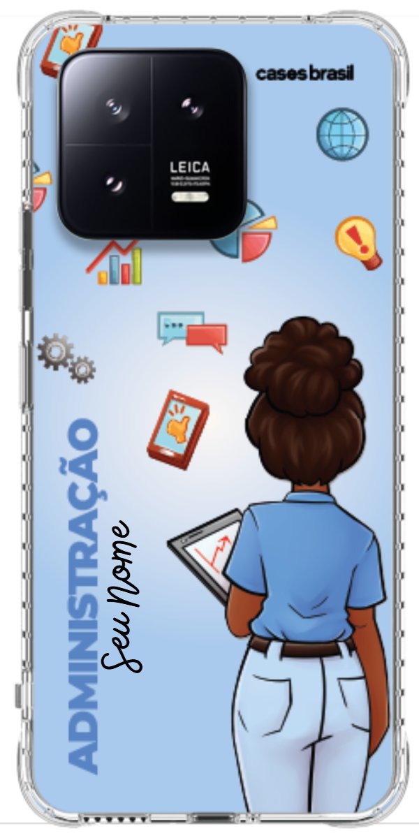 Capinha para celular Administração - Boneca Profissão Com Fundo