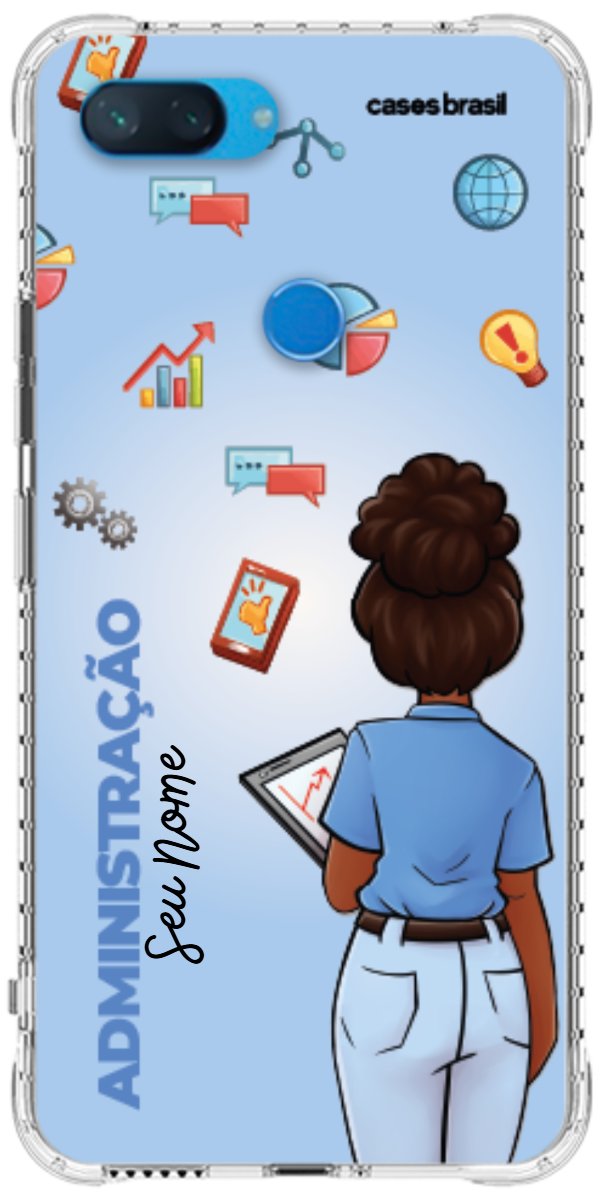 Capinha para celular Administração - Boneca Profissão Com Fundo
