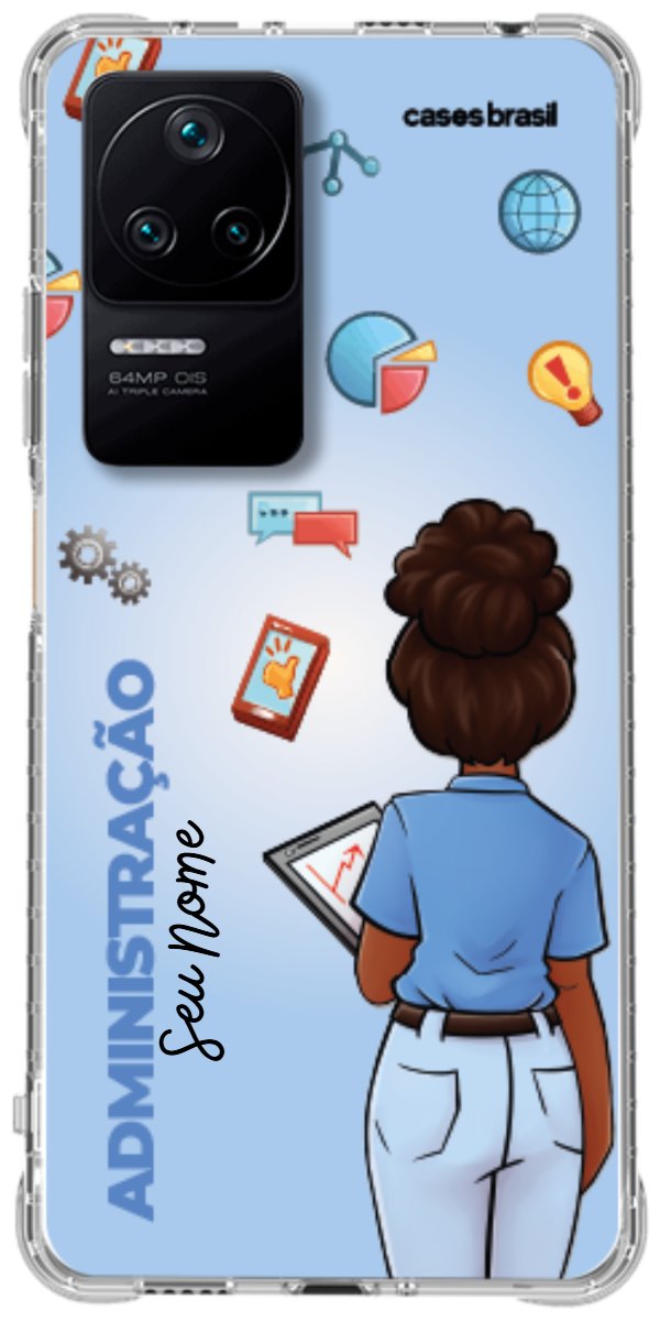 Capinha para celular Administração - Boneca Profissão Com Fundo