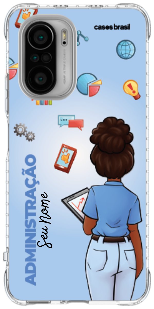 Capinha para celular Administração - Boneca Profissão Com Fundo