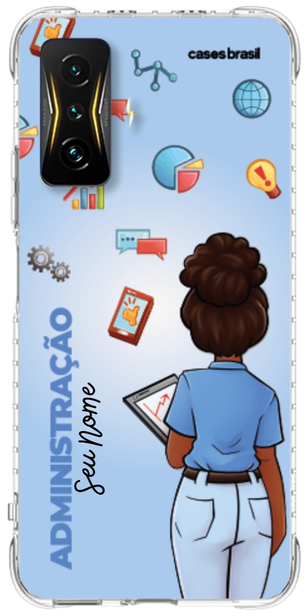 Capinha para celular Administração - Boneca Profissão Com Fundo