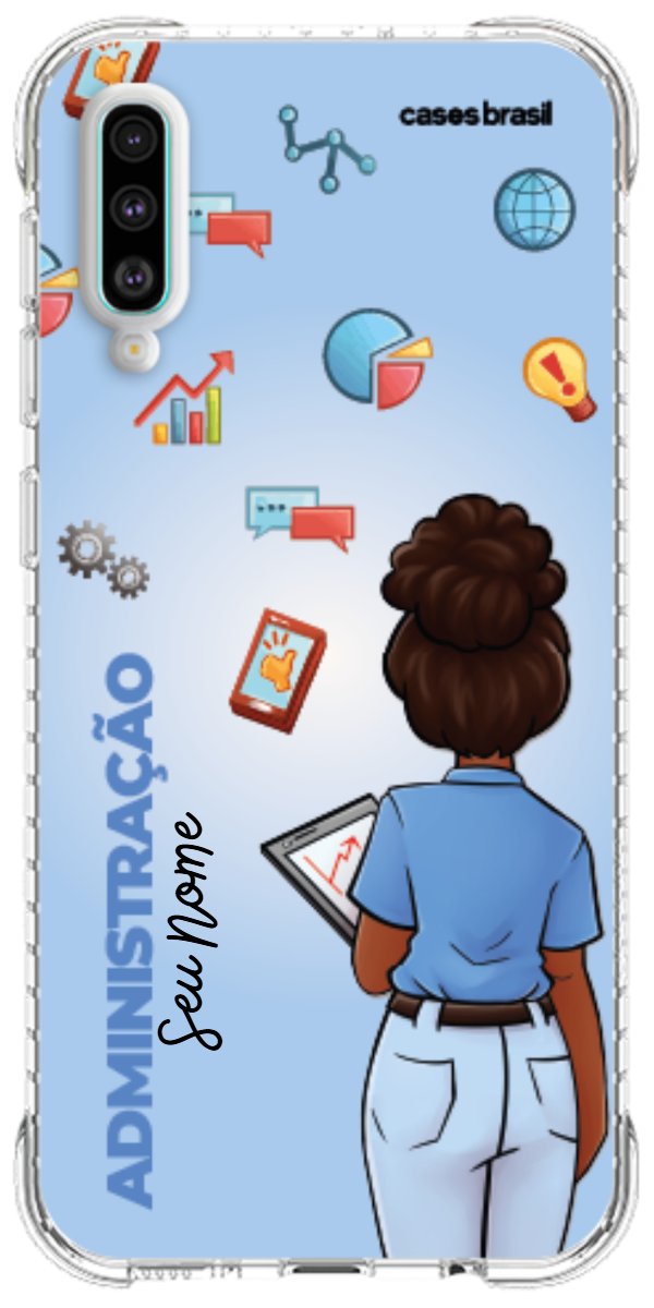 Capinha para celular Administração - Boneca Profissão Com Fundo