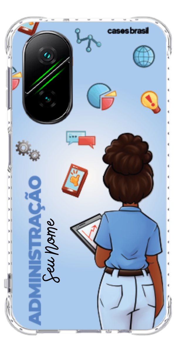 Capinha para celular Administração - Boneca Profissão Com Fundo