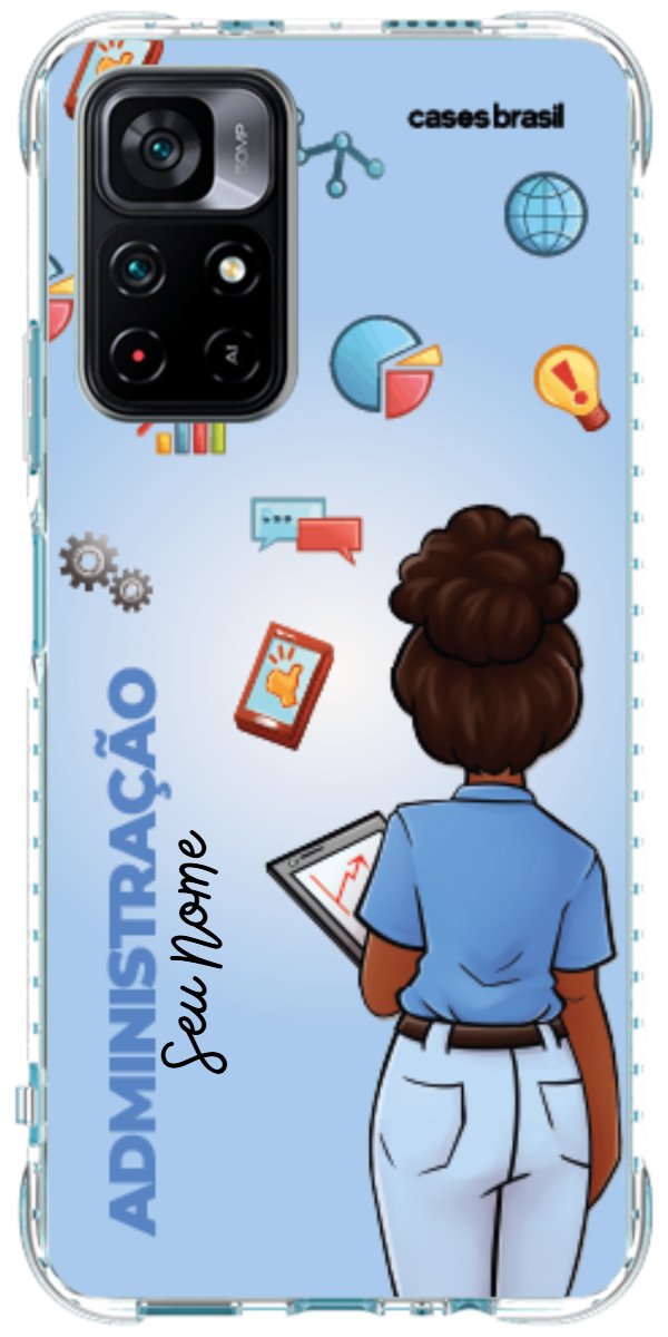 Capinha para celular Administração - Boneca Profissão Com Fundo