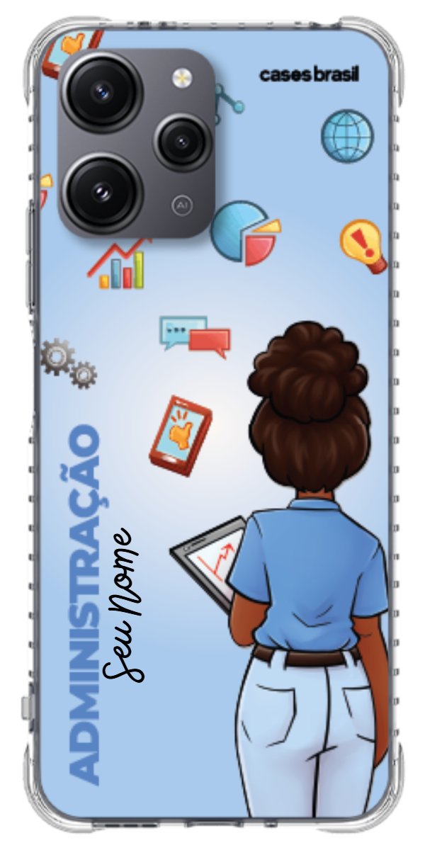 Capinha para celular Administração - Boneca Profissão Com Fundo