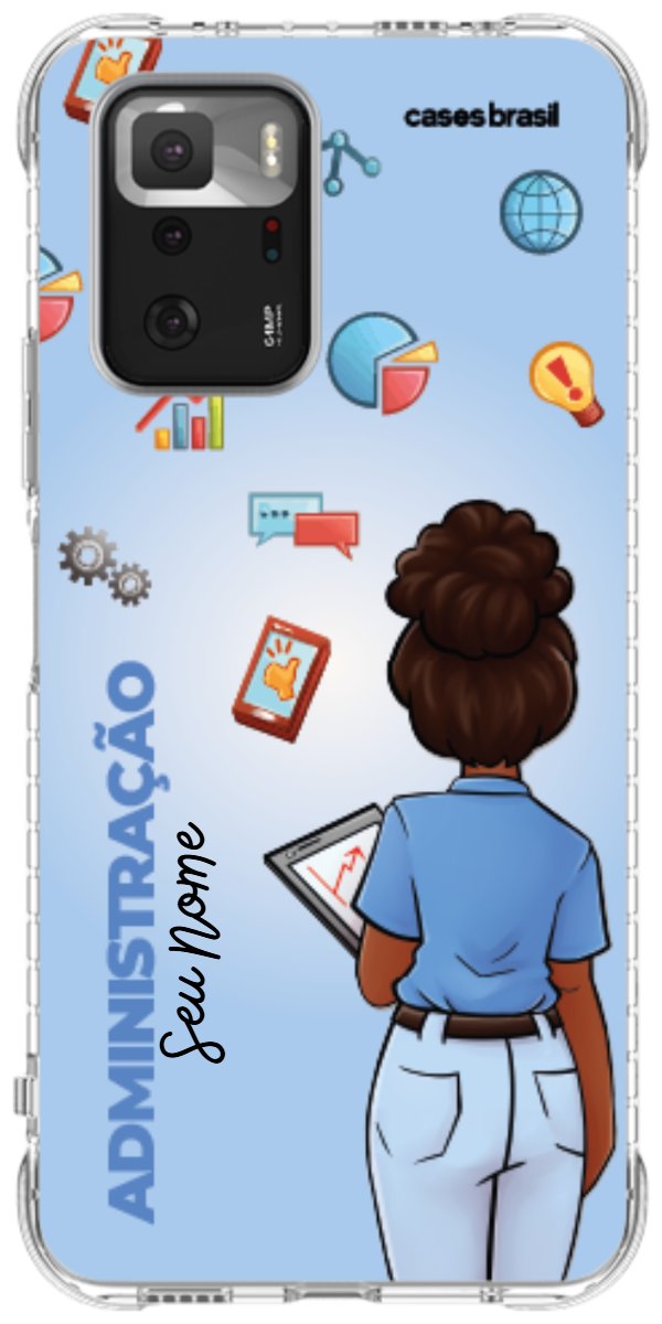 Capinha para celular Administração - Boneca Profissão Com Fundo
