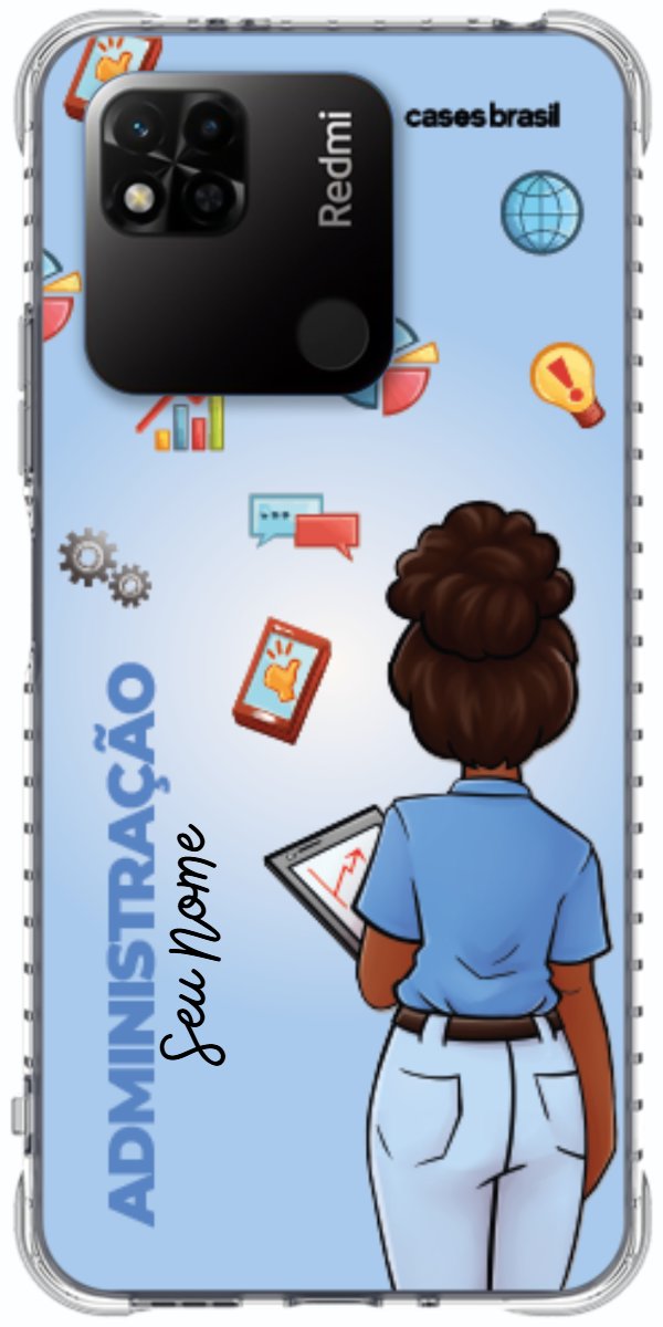Capinha para celular Administração - Boneca Profissão Com Fundo