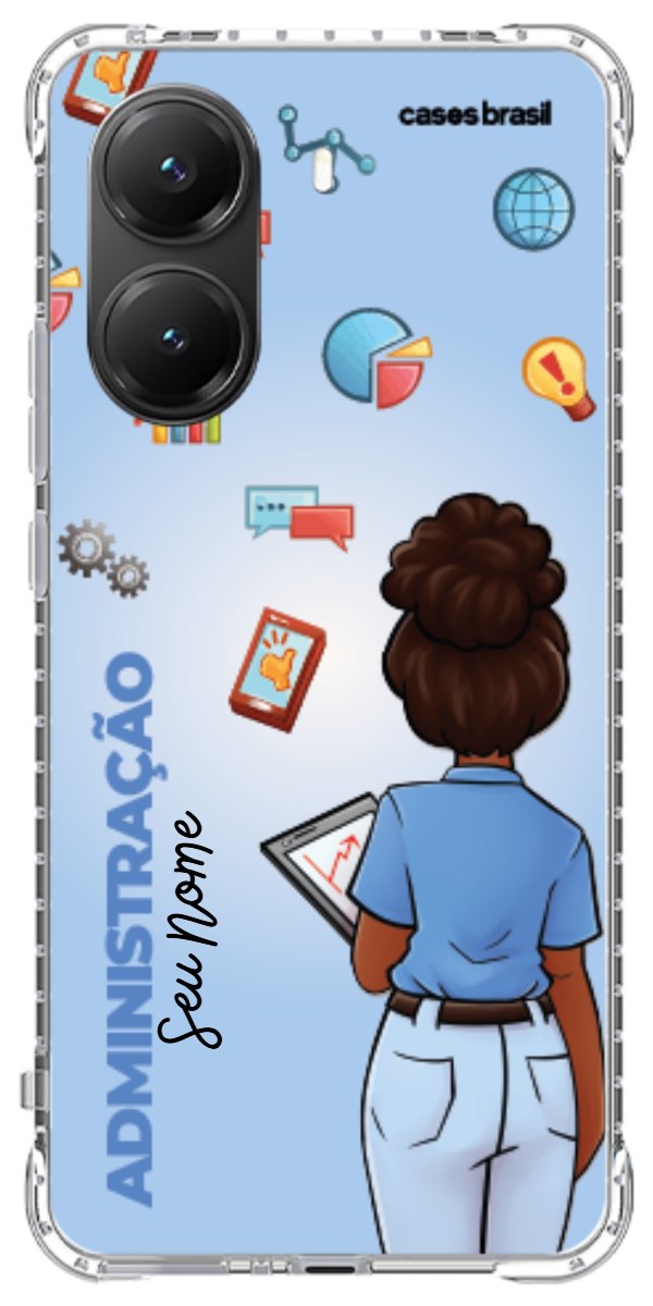Capinha para celular Administração - Boneca Profissão Com Fundo