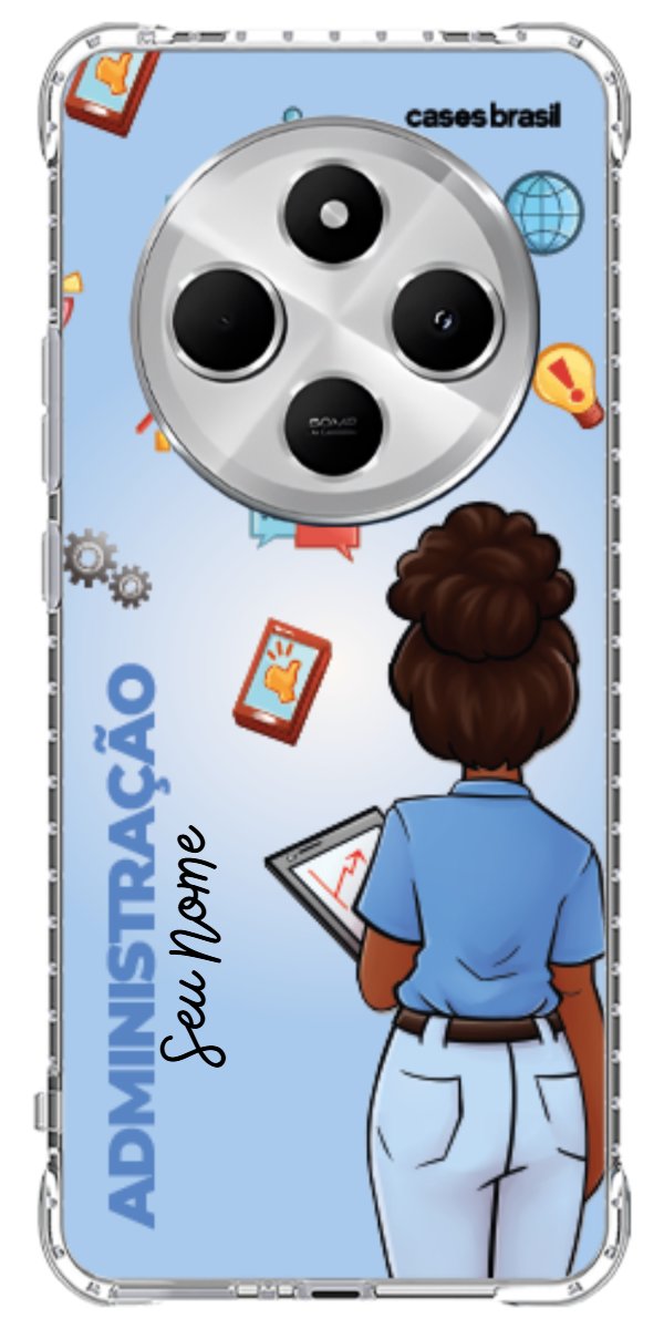 Capinha para celular Administração - Boneca Profissão Com Fundo