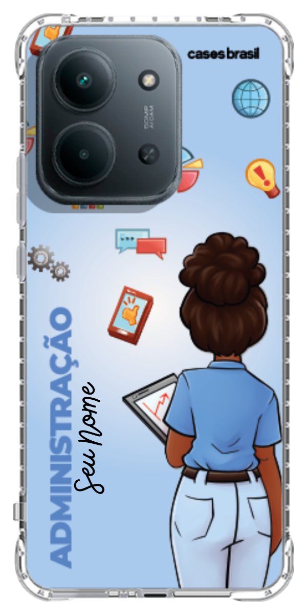 Capinha para celular Administração - Boneca Profissão Com Fundo