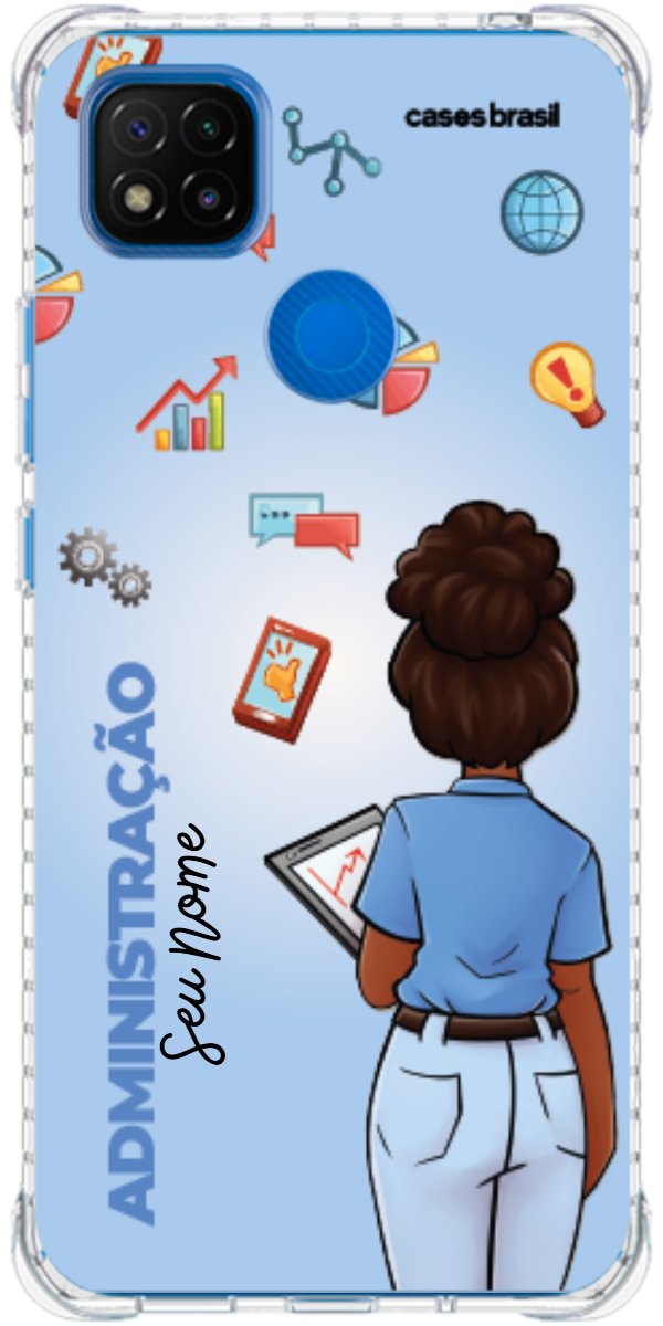 Capinha para celular Administração - Boneca Profissão Com Fundo
