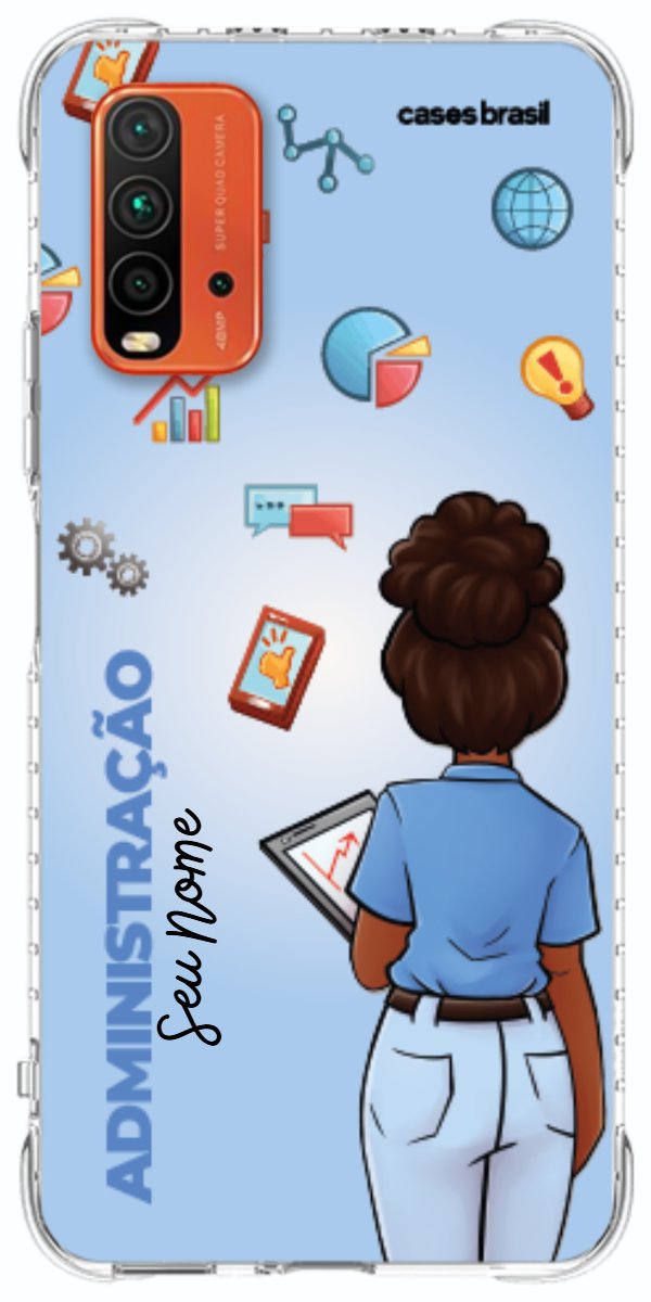 Capinha para celular Administração - Boneca Profissão Com Fundo