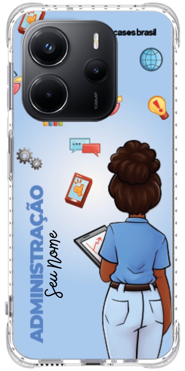 Capinha para celular Administração - Boneca Profissão Com Fundo