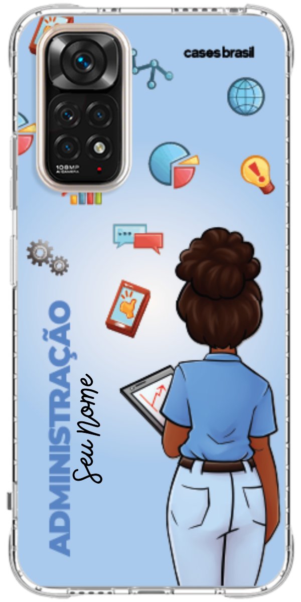 Capinha para celular Administração - Boneca Profissão Com Fundo