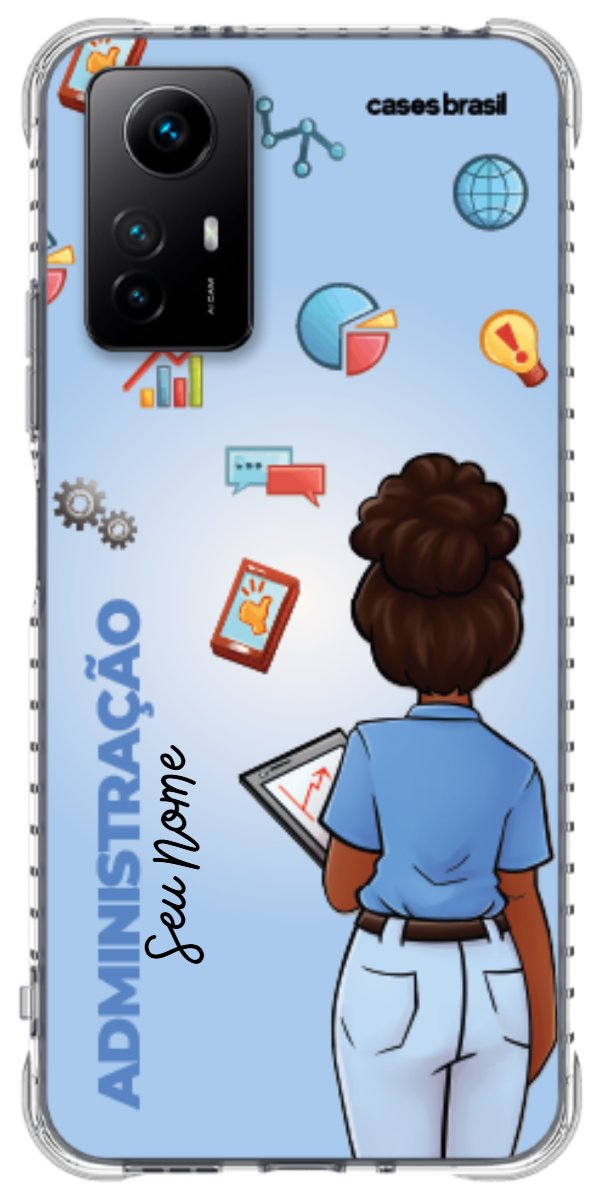 Capinha para celular Administração - Boneca Profissão Com Fundo