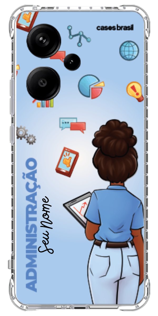 Capinha para celular Administração - Boneca Profissão Com Fundo