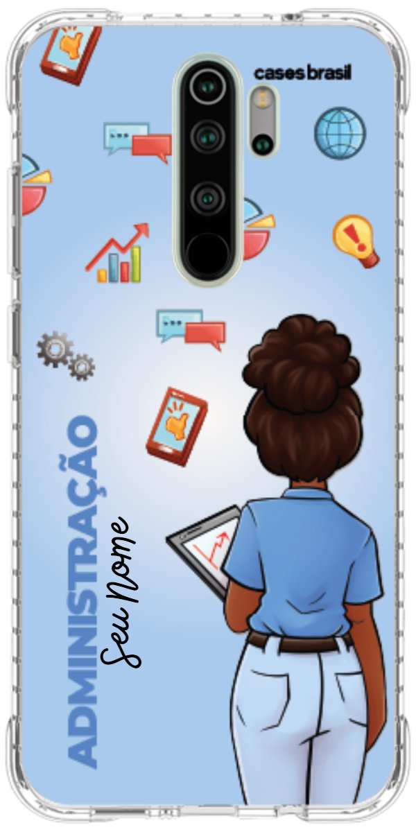 Capinha para celular Administração - Boneca Profissão Com Fundo