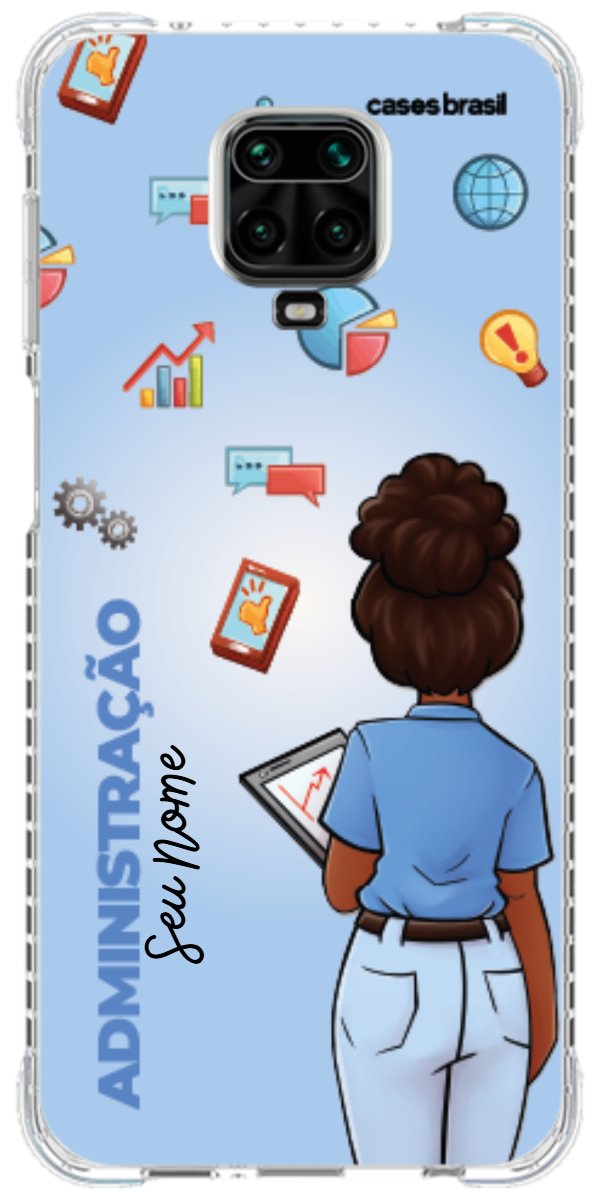 Capinha para celular Administração - Boneca Profissão Com Fundo