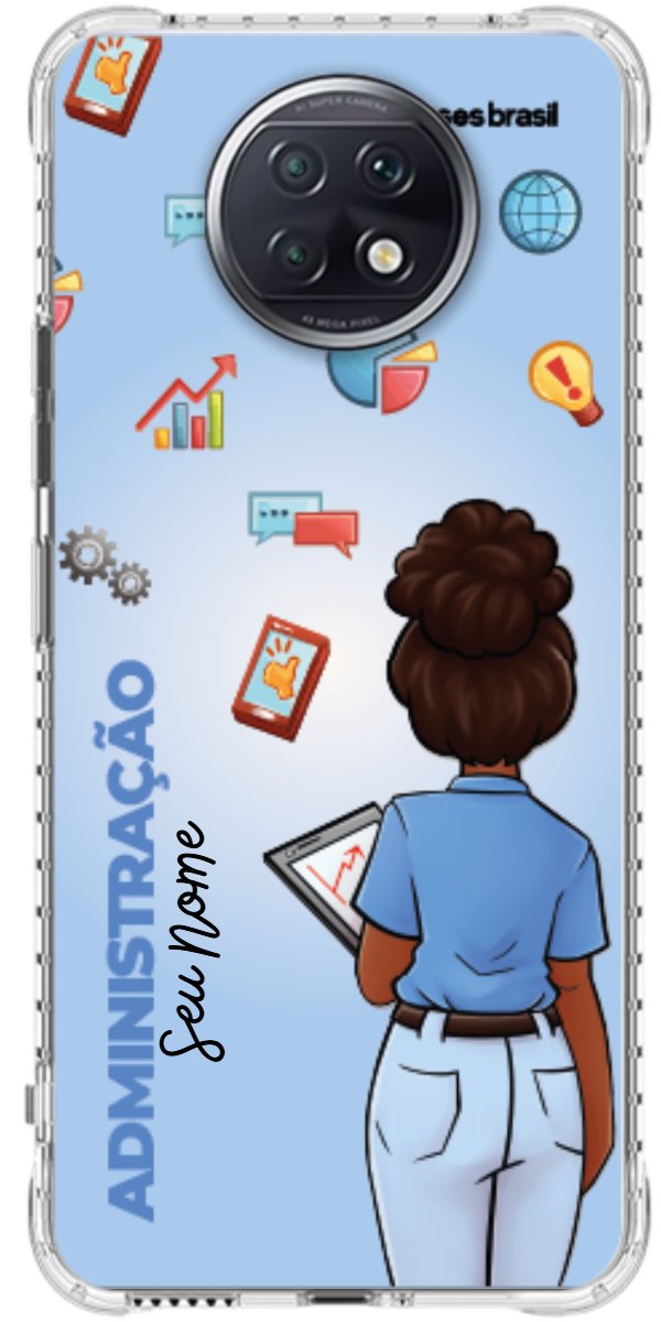 Capinha para celular Administração - Boneca Profissão Com Fundo