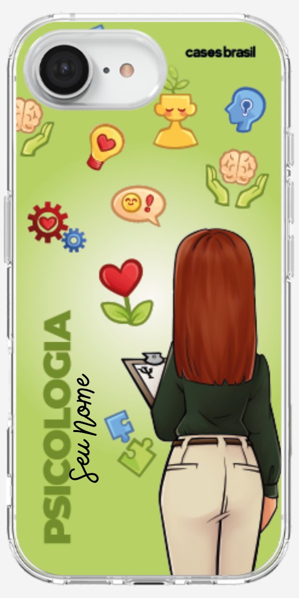 Capinha para celular Psicologia - Boneca Profissão Com Fundo
