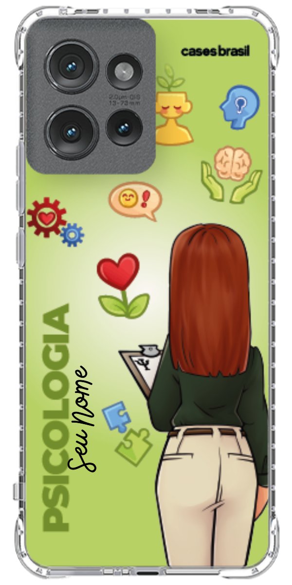 Capinha para celular Psicologia - Boneca Profissão Com Fundo