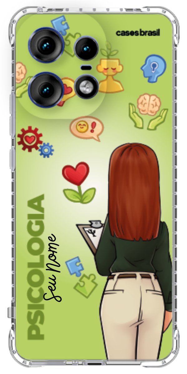 Capinha para celular Psicologia - Boneca Profissão Com Fundo