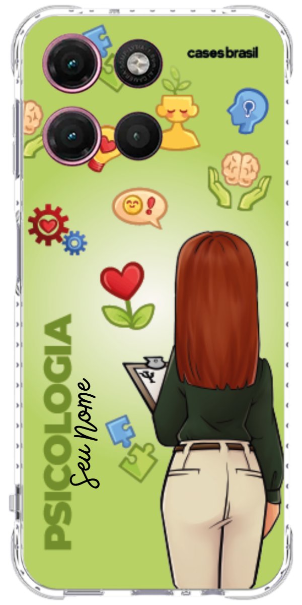 Capinha para celular Psicologia - Boneca Profissão Com Fundo
