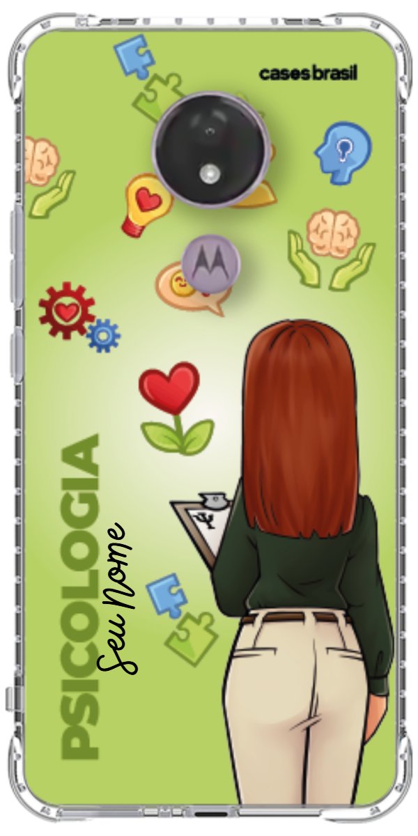 Capinha para celular Psicologia - Boneca Profissão Com Fundo