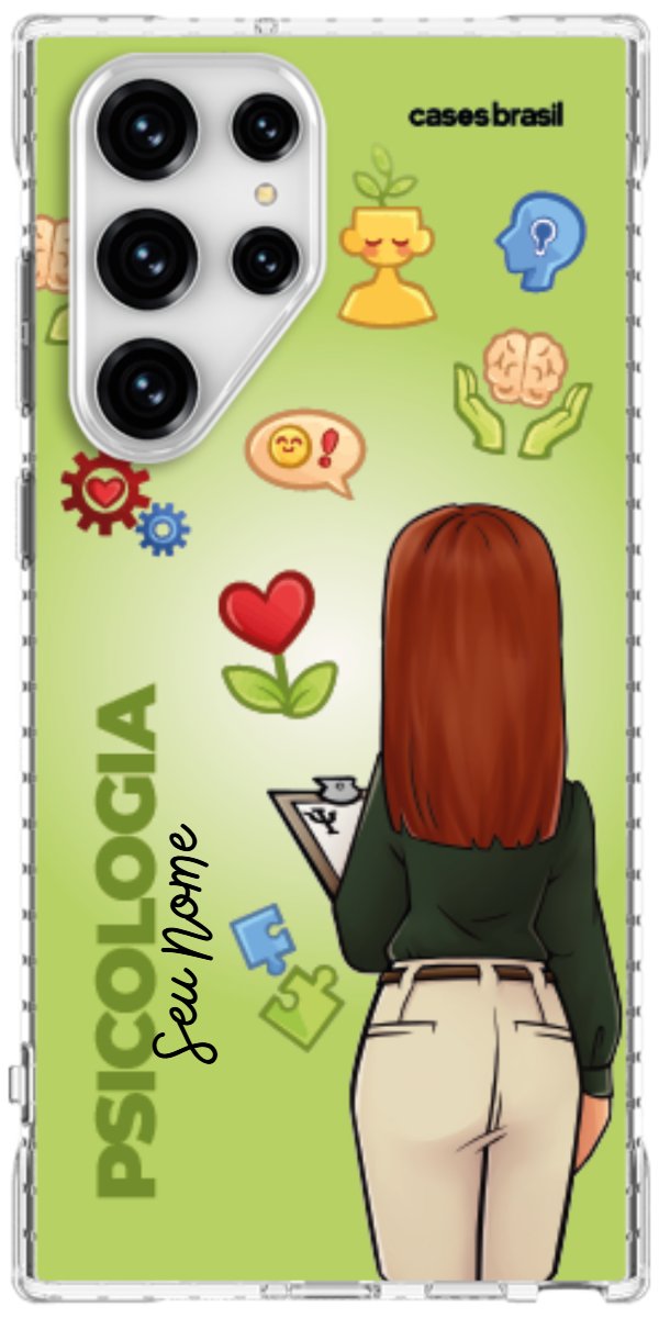 Capinha para celular Psicologia - Boneca Profissão Com Fundo