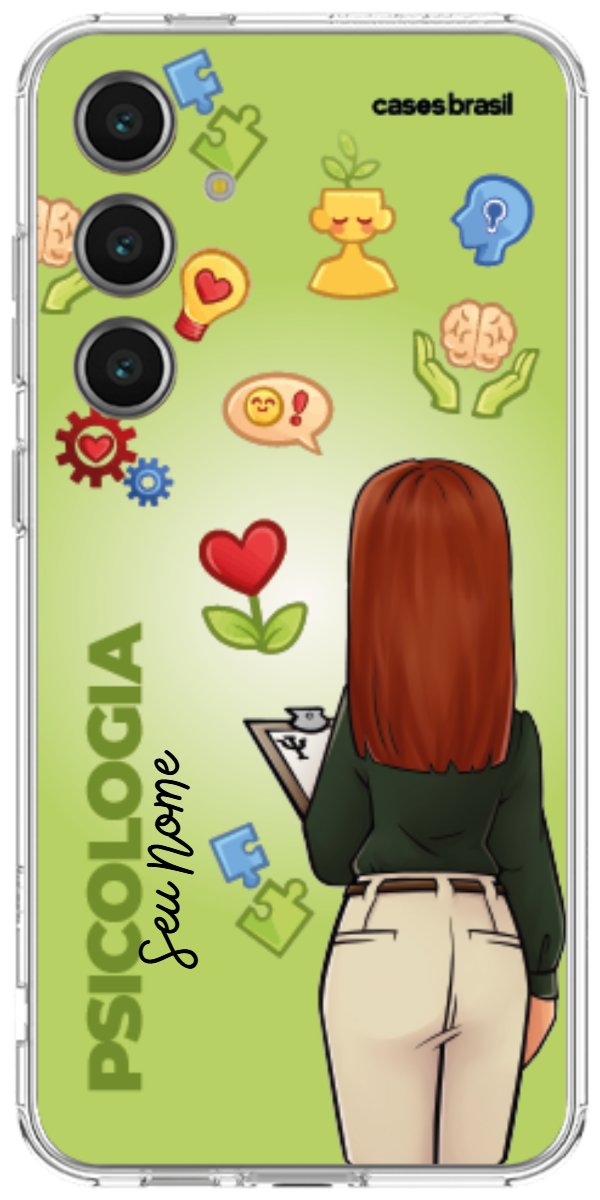 Capinha para celular Psicologia - Boneca Profissão Com Fundo