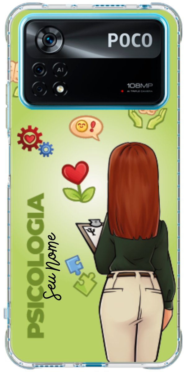 Capinha para celular Psicologia - Boneca Profissão Com Fundo